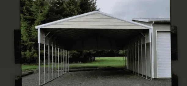 A-frame carport with front gable