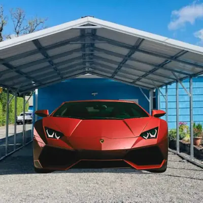 Covered car storage, open carport